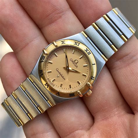 omega constellation ladies two tone